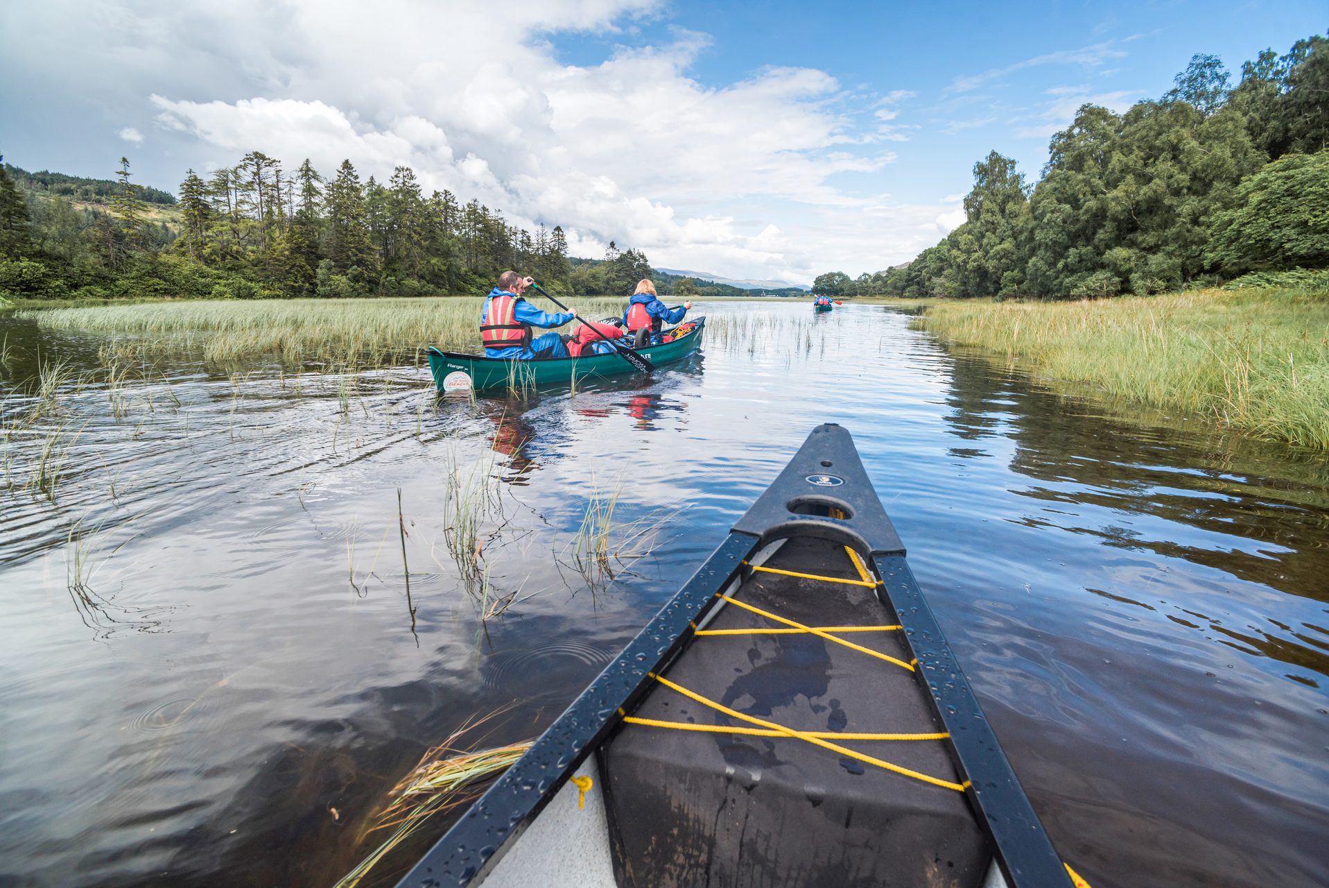 Scotland Adventure Travel Photography Canoeing Loch Oich along the Caledonian Canal near Fort William Scottish Highlands Scotland United Kingdom Europe