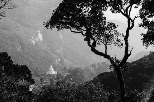Sri Lanka Travel Photography Japan Sri Lanka Friendship Dagoba seen from the climb up Adams Peak Sri Pada in the Central Highlands of Sri Lanka