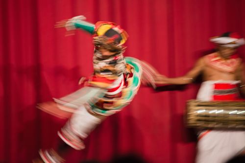 Sri Lanka Travel Photography Kandy man dancing traditional Kandyan dance at a tourist show in Kandy Sri Lanka Asia
