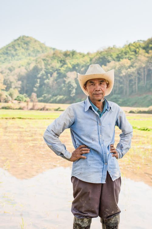Thailand Portrait Travel Photography Portrait of a rice field worker from the Lahu Tribe Chiang Rai Thailand Southeast Asia Asia Southeast Asia
