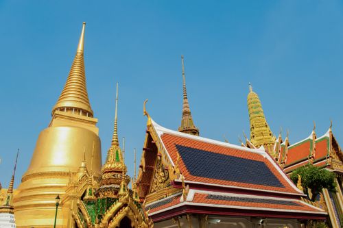 Thailand Travel Photography Gold spires at The Grand Palace Bangkok Thailand Southeast Asia Asia Southeast Asia