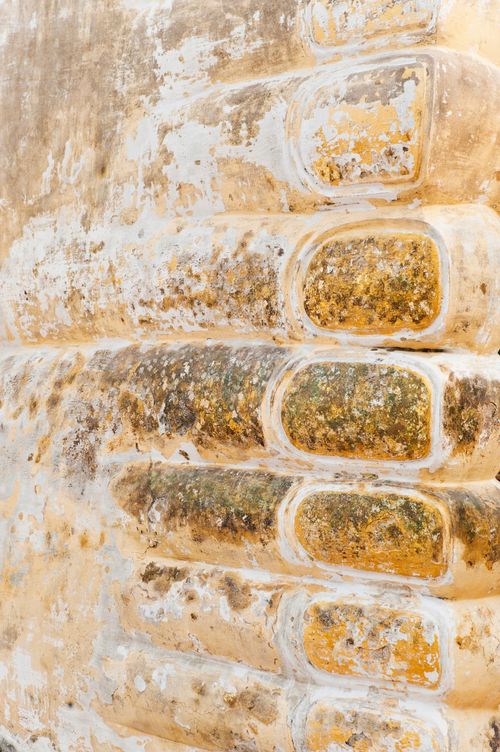 Thailand Travel Photography Reclining Buddha feet at Wat Lokayasurtharam in The Ancient Historical Park of Ayutthaya City UNESCO World Heritage Site Thailand Southeast Asia Asia Southeast Asia