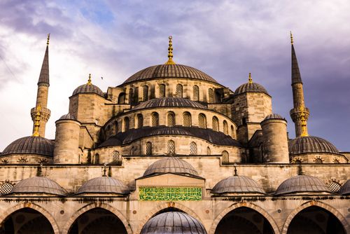 Turkey Architecture Travel Photography Domes of Blue Mosque Sultan Ahmed Mosque or Sultan Ahmet Camii Istanbul Turkey Eastern Europe