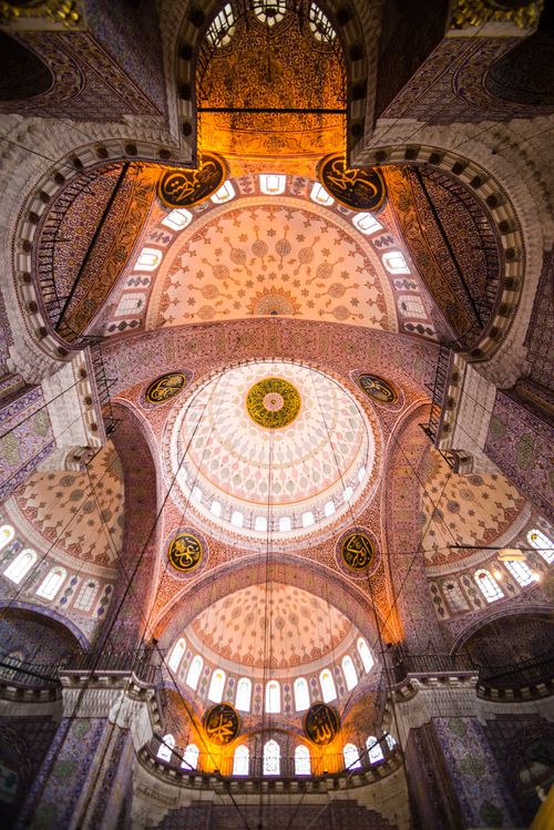 Turkey Architecture Travel Photography New Mosque Yeni Mosque interior Istanbul Turkey Eastern Europe