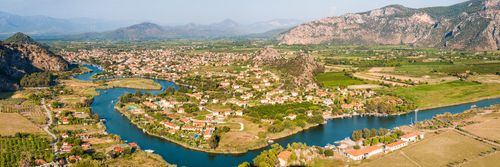 Turkey Landscape Photography View over Dalyan River from the Ancient ruins of Kaunos Dalyan Mugla Province Turkey Eastern Europe 2