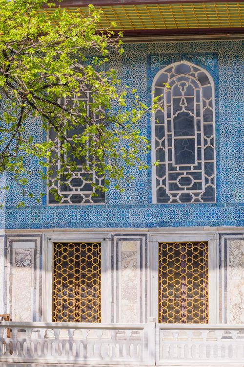Turkey Travel Photography Traditional blue Turkish tiles at Topkapi Palace Istanbul Turkey Eastern Europe