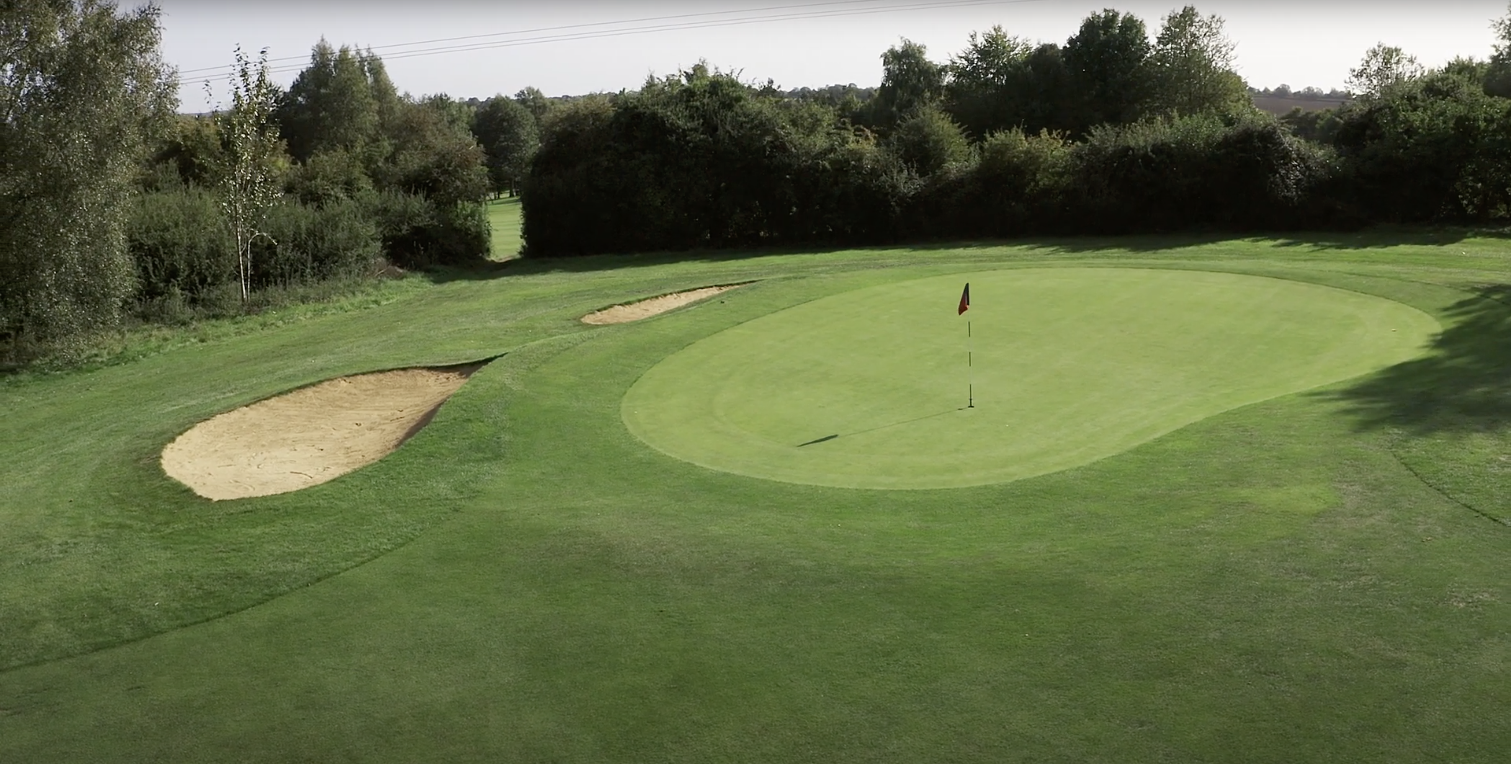 Golf Course Drone Flyover Commercial Video Hole 12