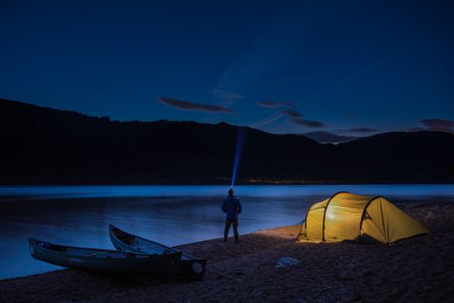 Landscape Photography by Professional Freelance UK Landscape Photographer Camping at Loch Ness at night while canoeing the Caledonian Canal Scottish Highlands Scotland United Kingdom Europe