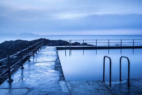 Landscape Photography by Professional Freelance UK Landscape Photographer Guernsey Bathing Pools at sunrise Channel Islands United Kingdom