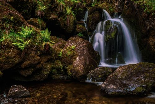 Landscape Photography by Professional Freelance UK Landscape Photographer Lodore Falls a waterfall near Keswick and Derwent Water Lake District Cumbria England UK Europe