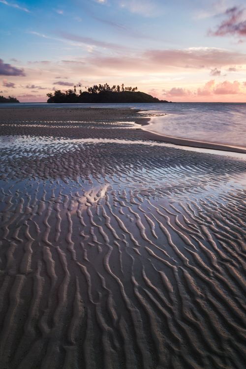 Landscape Photography by Professional Freelance UK Landscape Photographer Sunrise at Muri Beach and tropical Motu Taakoka Island Rarotonga Cook Islands