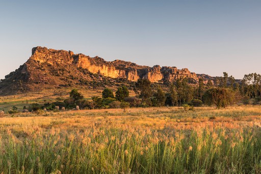 Madagascar Wildlife Photography Holiday Mountains of Isalo National Park at sunrise Ihorombe Region Southwest Madagascar