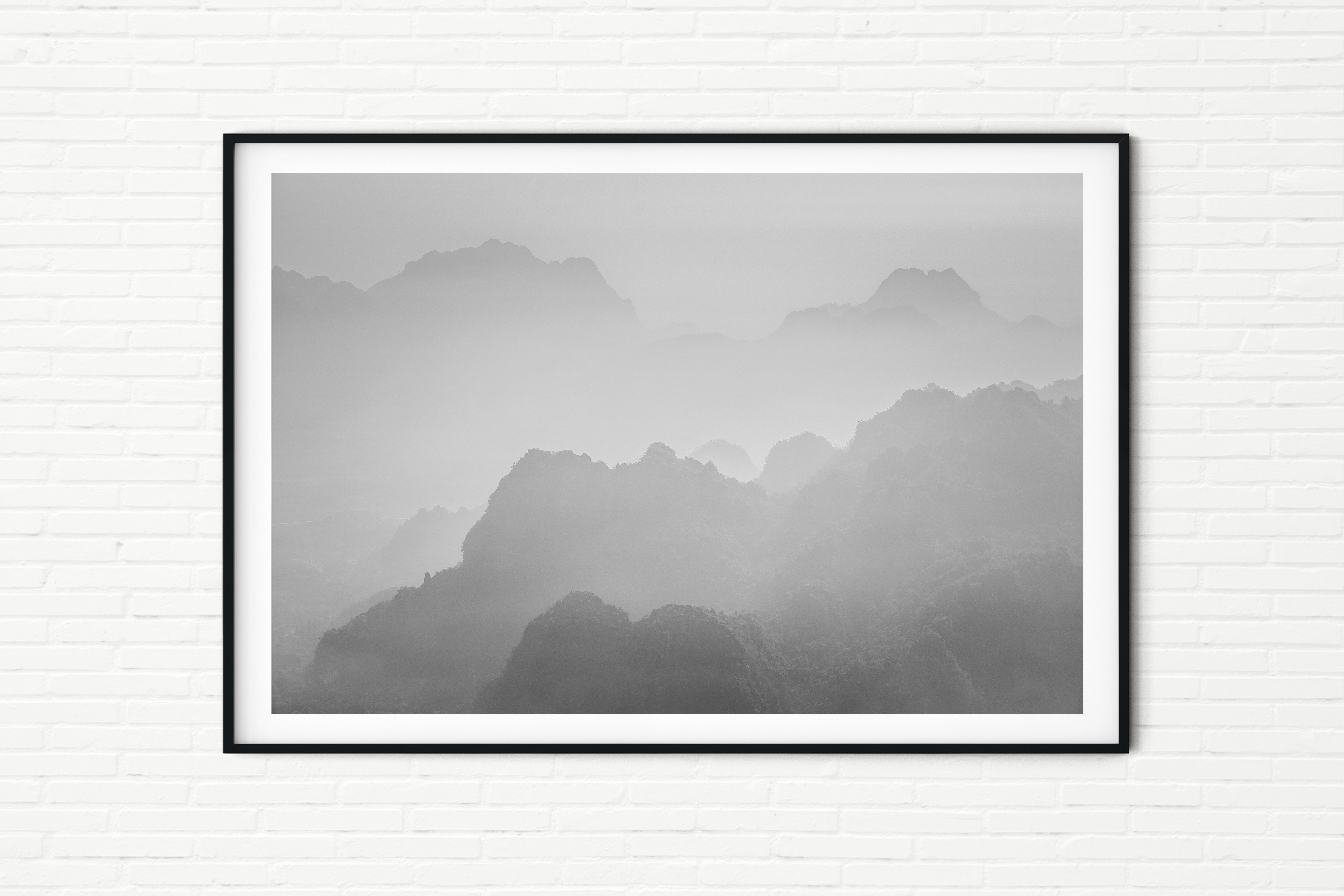 Misty Mountains Black and White