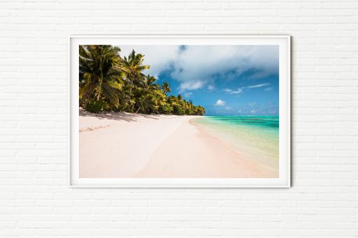 Tropical Beach with Palm Trees