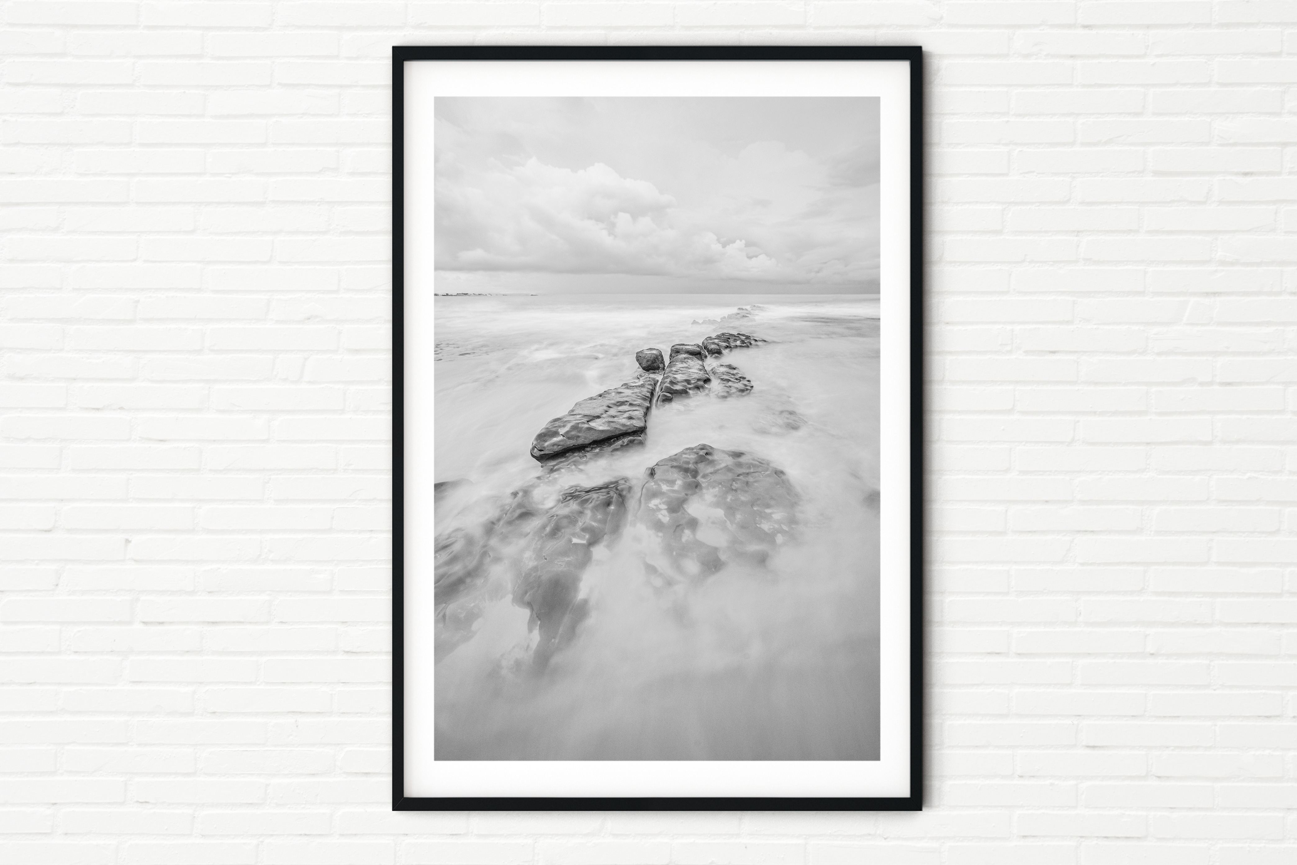 Minimalist Black and White Seascape