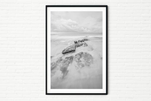 Minimalist Black and White Seascape