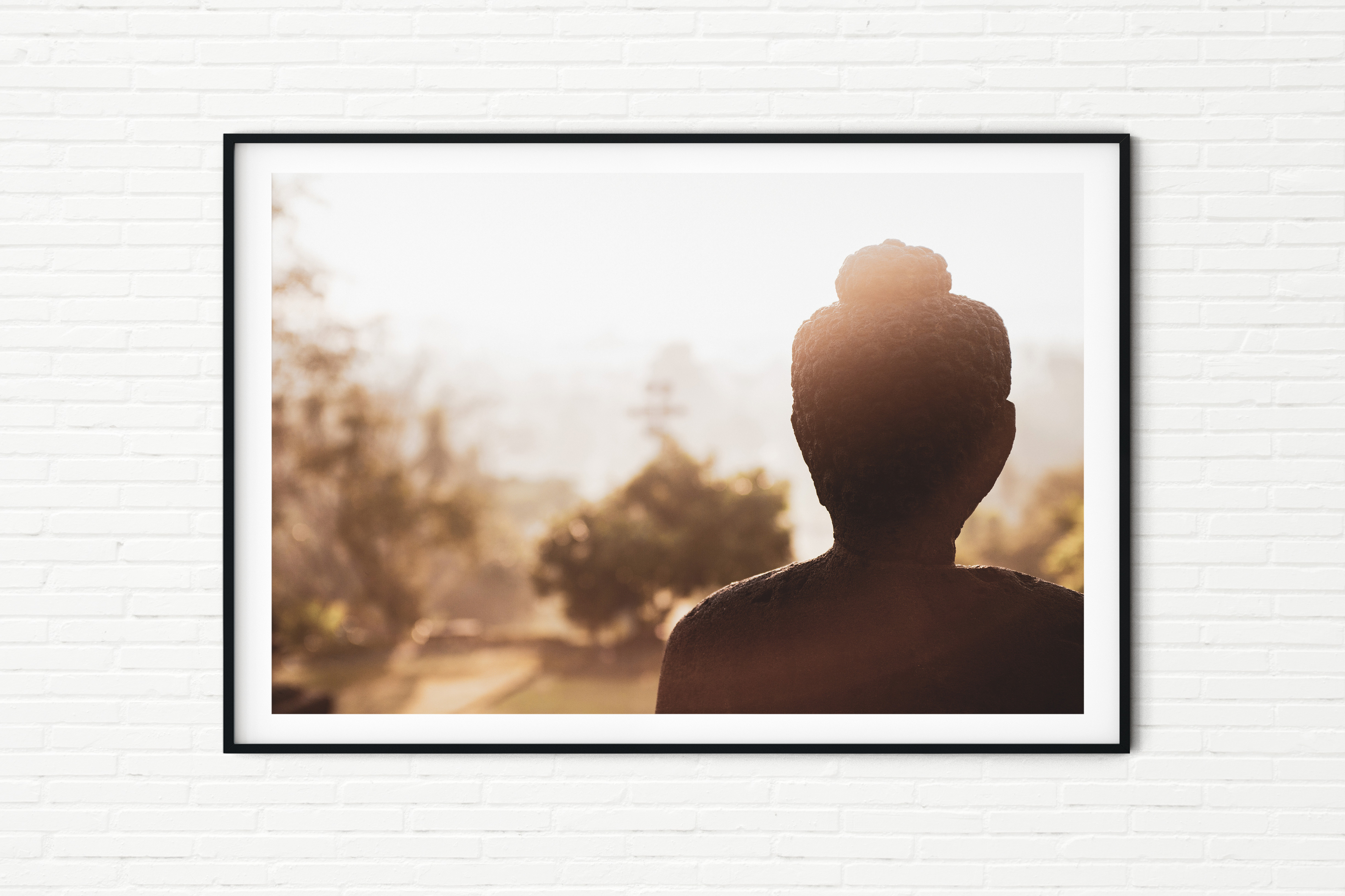 Stone Buddha at Sunrise
