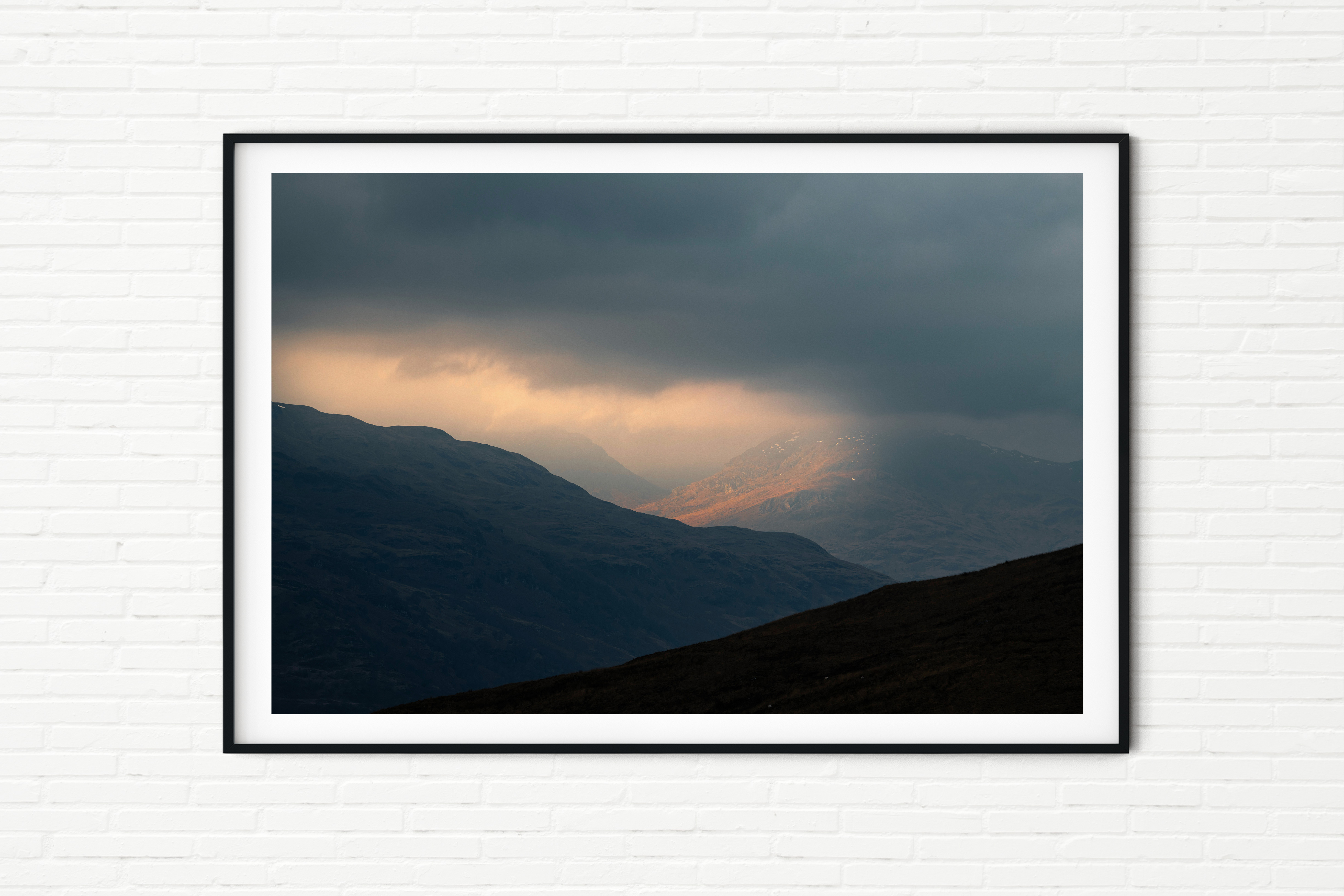 Dramatic Mountain Landscape in Scottish Highlands
